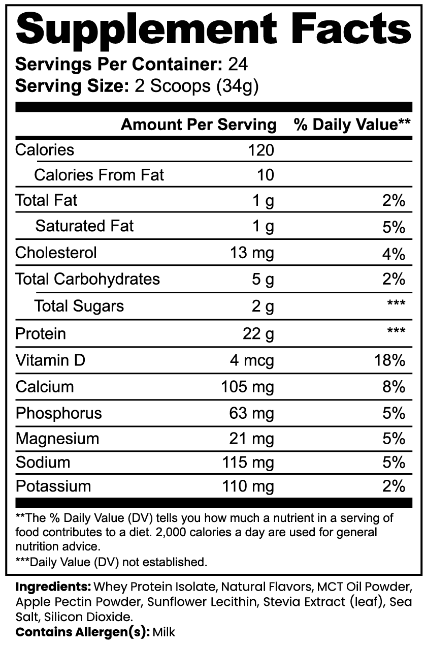 EOHB 100% Whey Protein Isolate (Vanilla)